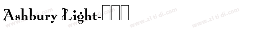 Ashbury Light字体转换